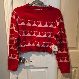 Altar d’State Heart sweater sz M crop top NWT‼️
